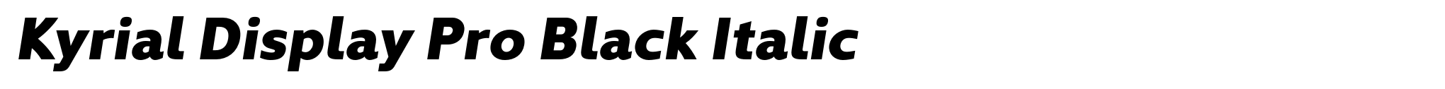 Kyrial Display Pro Black Italic image